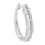 10K White Gold Diamond Hoop Earrings - 0.75 cttw