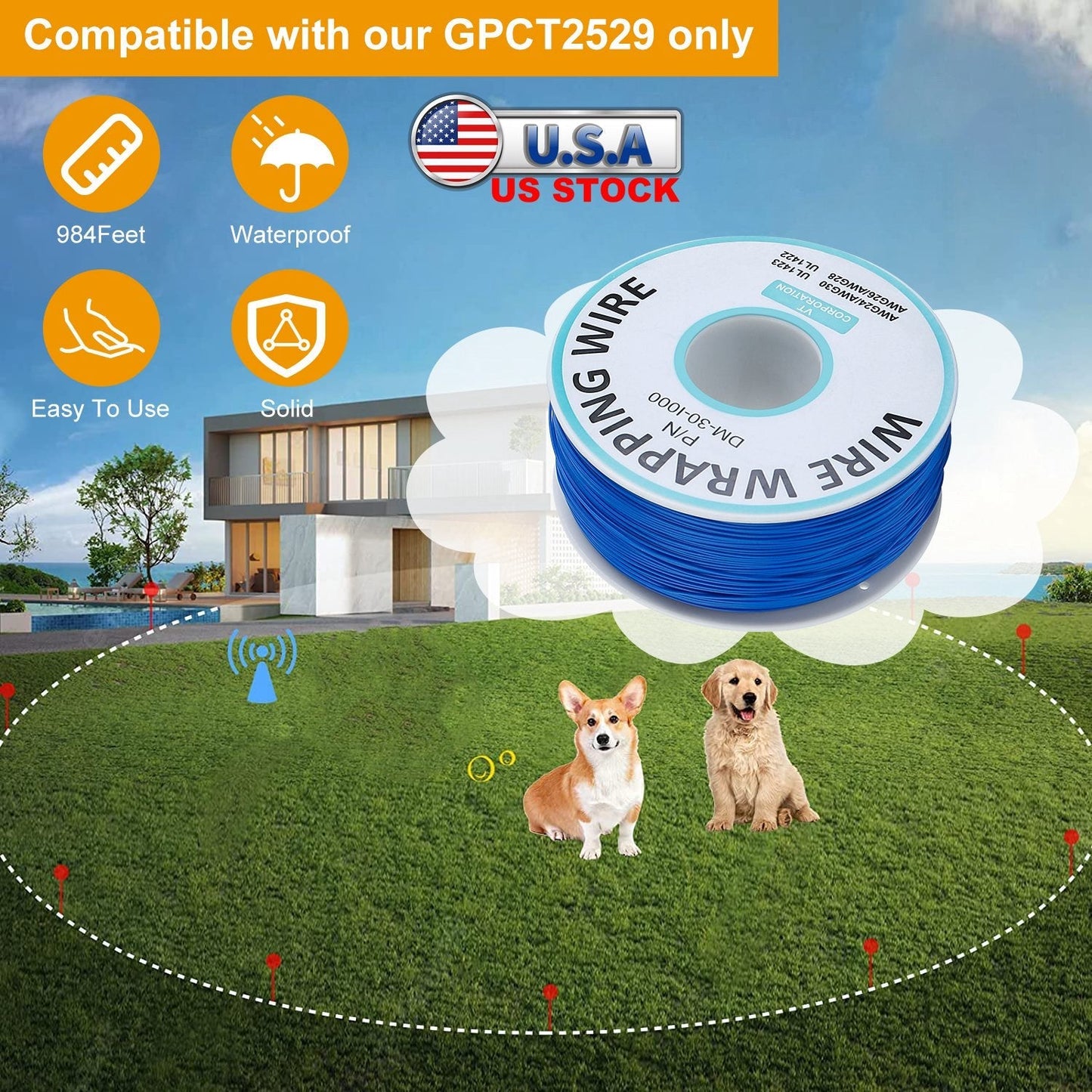 GBruno 984 Feet Dog Fence Wire for Safe Containment