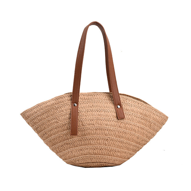 Sac de Plage en Paille Tissée