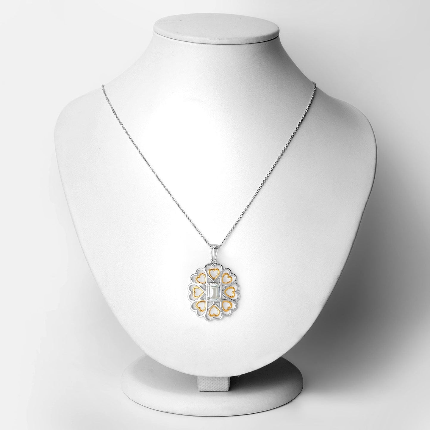 Pendentif en argent sterling avec améthyste verte véritable de 2,10 carats
