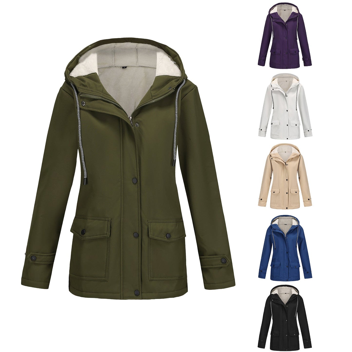 Women's Fleece-lined Waterproof Anorak Jacket