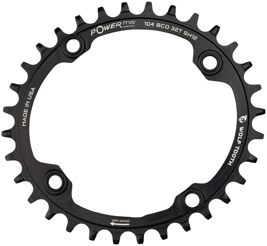 Wolf Tooth Elliptical 104 BCD Chainring - 34t for Shimano 12-Speed