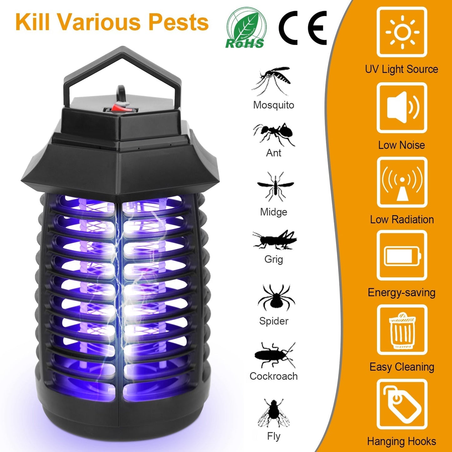 LJG Electric UV Mosquito Killer Lamp - Safe & Effective Insect Trap