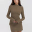 Robe Mini Bleu Foncé Taille Haute Élégante