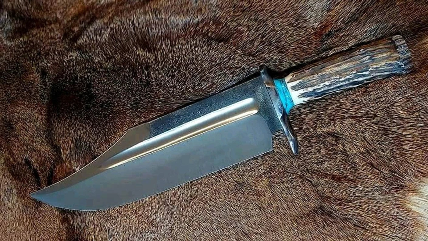 Handcrafted Survival Bowie Knife - 11" 1095 Steel Blade with Antler Handle - Korvel