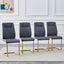 Premium Faux Leather Cushioned Dining Chairs with Metal Legs