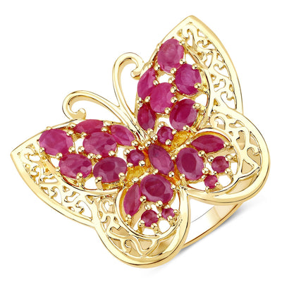 3.08 Carat Genuine Ruby .925 Sterling Silver Engagement Ring