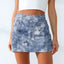 Jupe de tennis active à taille large en tie-dye à séchage rapide