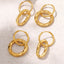 Geometric ring buckle ear ring retro asymmetric design titanium steel ear jewelry - Korvel