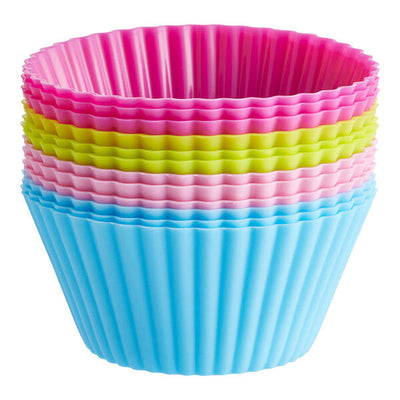 Fox Run Assorted Colors Silicone Baking Cups - Set of 12