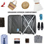 3 Piece Luggage Sets ABS Lightweight Suitcase with Two Hooks, Spinner Wheels, TSA Lock, (20/24/28) Gray - Korvel