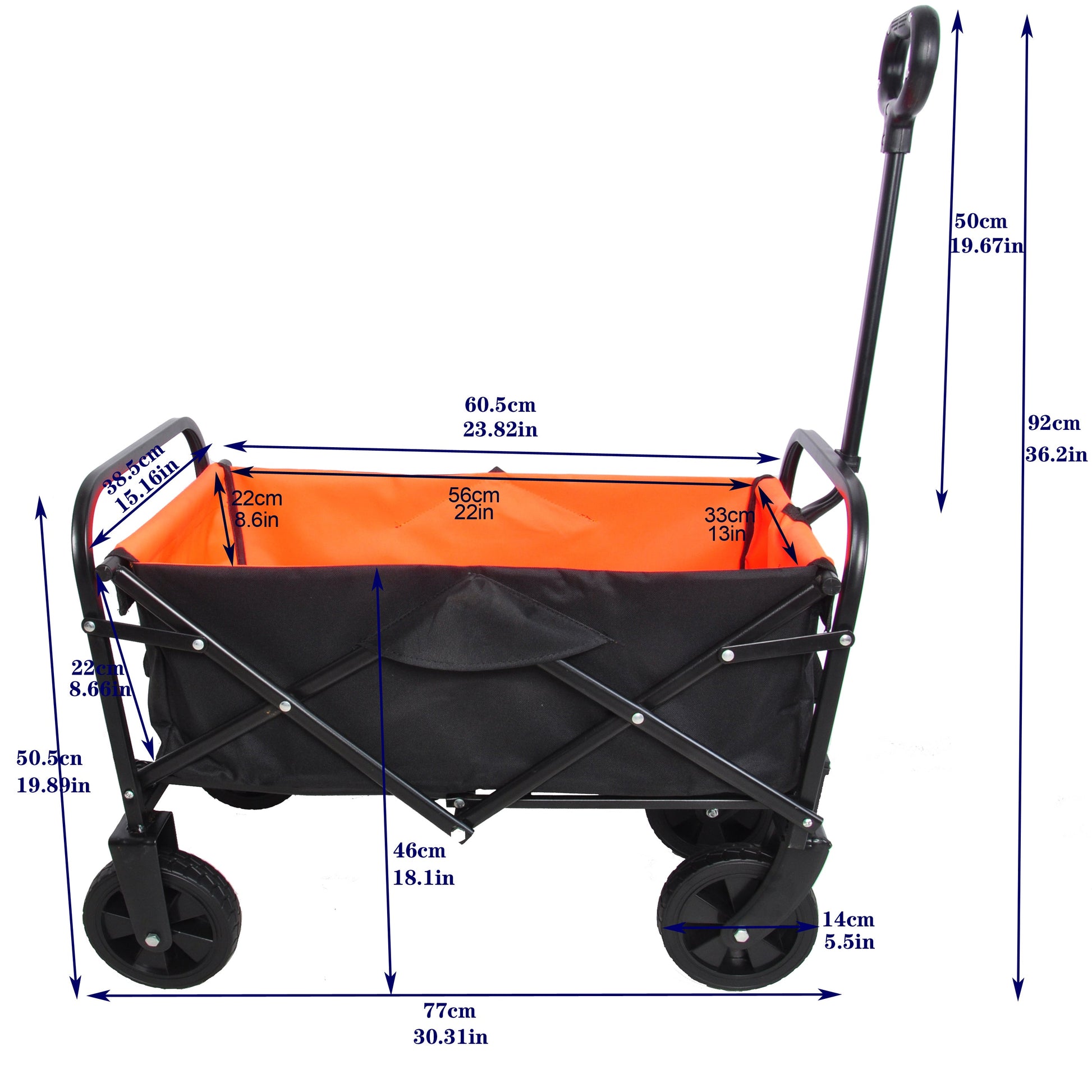 Folding Wagon Garden Shopping Beach Cart - Korvel