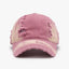 Gorra de béisbol de algodón ajustable y desgastada