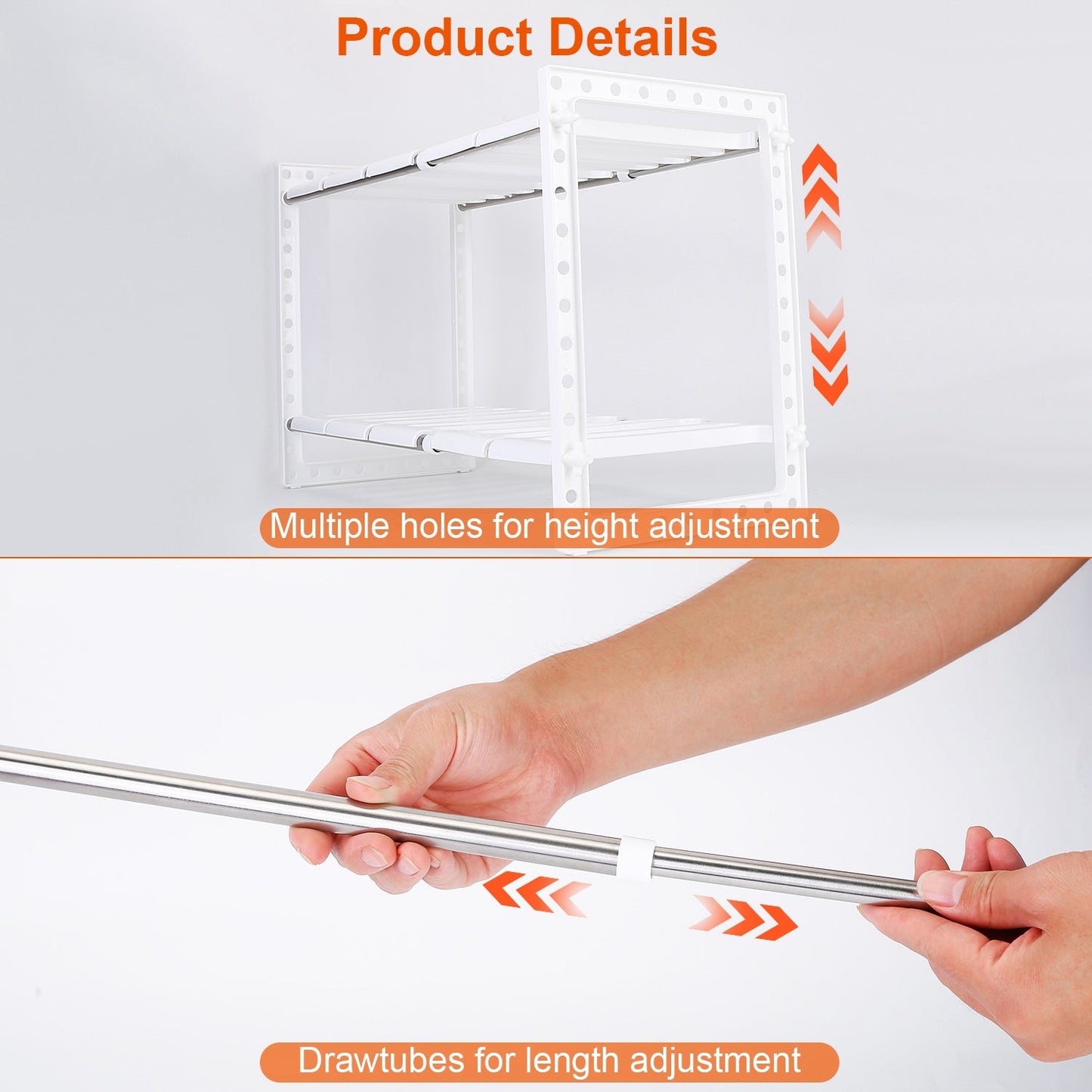 2-Tier Under Sink Organizer - Adjustable Kitchenware Storage Rack
