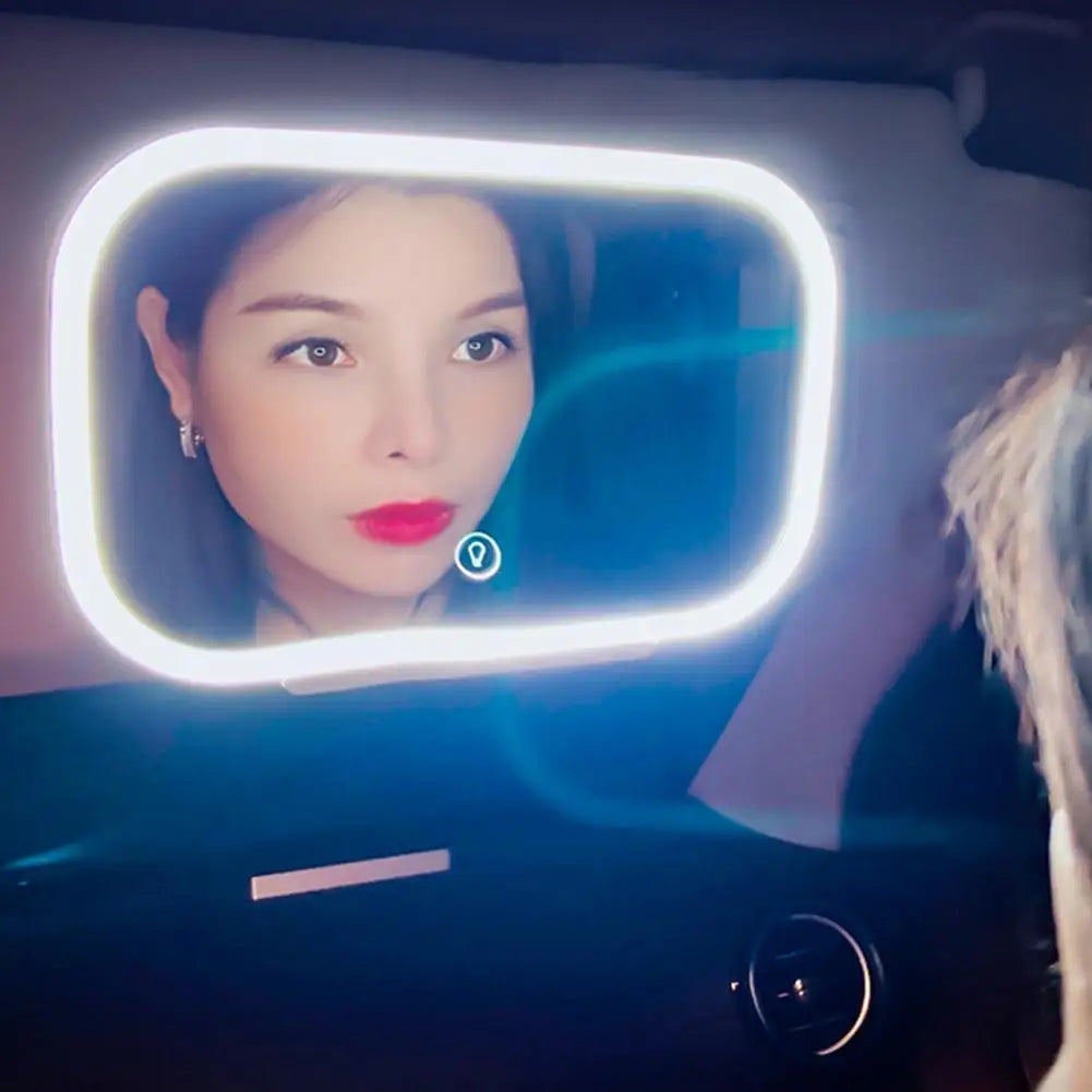 Car Visor Mirror with LED Light Car Interior Mirror Compact Large Screen  Excellent 7.8-inch Car LED Visor Vanity Mirror - Korvel