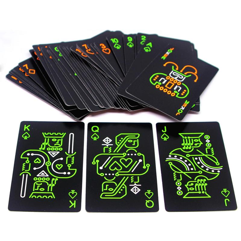 Black Luminous Fluorescent Poker Cards - Korvel