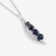 Pendentif en or blanc 14K avec saphir bleu et diamant de 0,40 carat