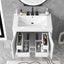 30" Bathroom Vanity with Sink  Multi-functional Bathroom Cabinet with Doors and Drawers Solid Frame and MDF Board, White - Korvel