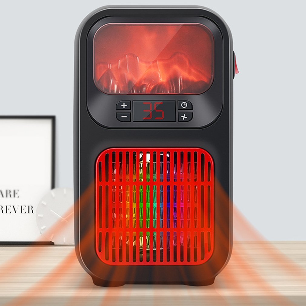 Compact 3D Simulation Flame Mini Heater