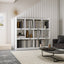 Elegant 10-Shelf Bookcase in White