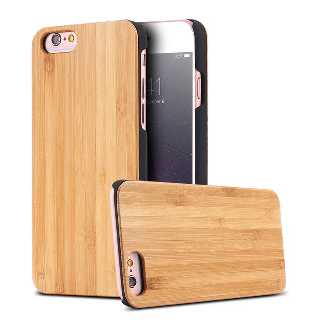 Funda de Bambú Genuina para iPhone - Cubierta de Madera Natural