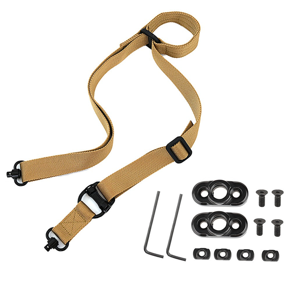 QD Buckle Double point Tactical Nylon MS4 Tactical Gun Rope Slanting Double point Strap Outdoor Real Person CS Training Nylon Gun Strap - Korvel
