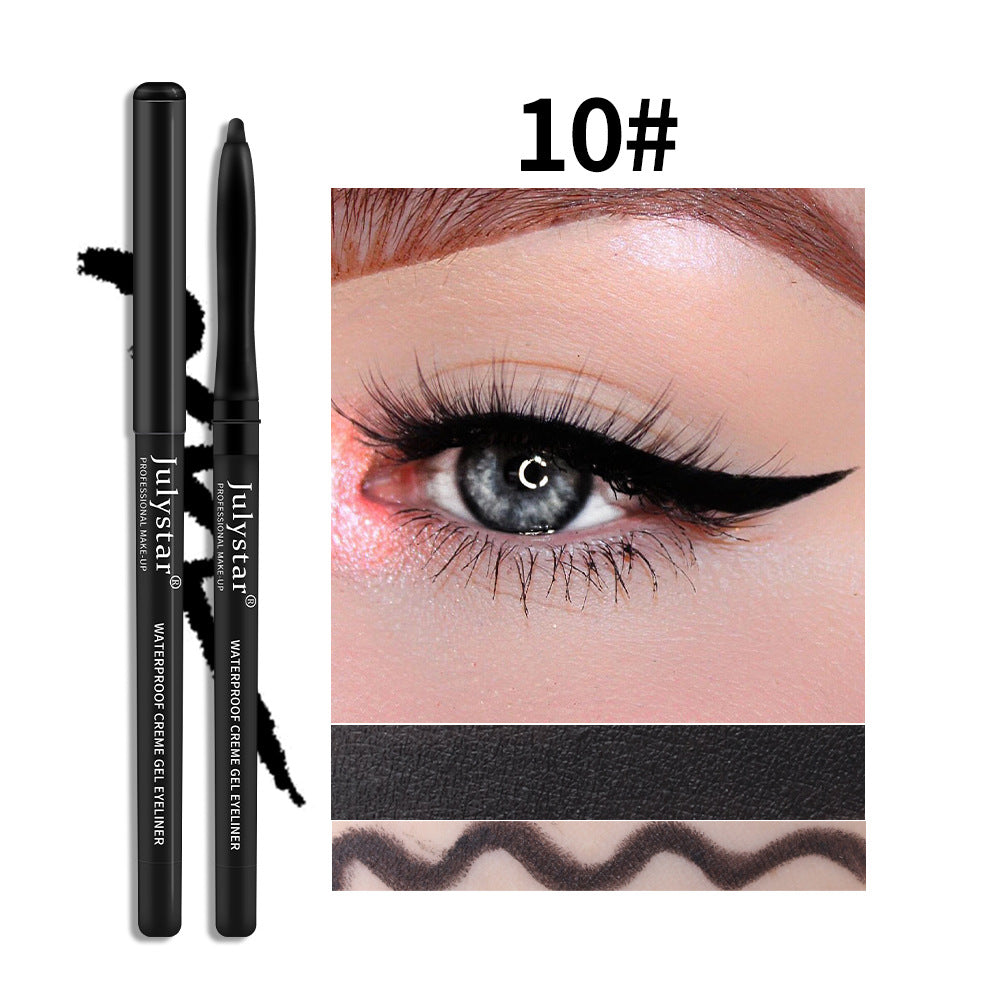 White Eyeliner Pencil Color Eyeliner Cream Not Easy To Smudge Waterproof Oil-Proof Slim Eyeliner Gel Pencil - Korvel