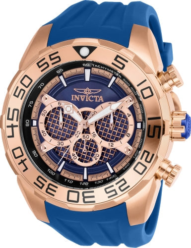 Invicta Men's Speedway Watch - Rose Gold & Blue