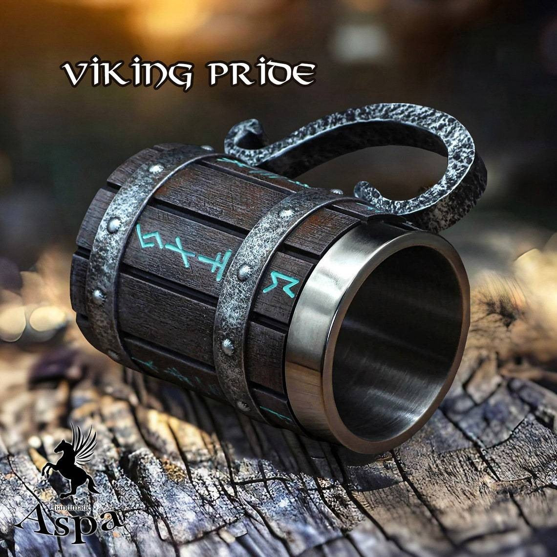 Wooden barrel beer cup personalized bamboo barrel mug large capacity bar cup - Korvel