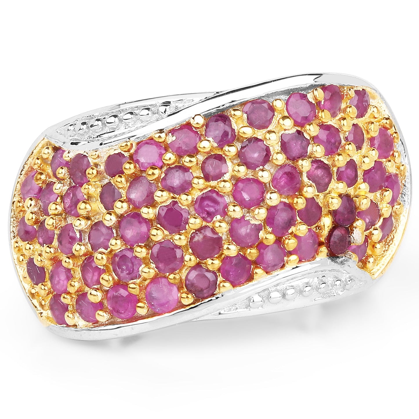 2.49 Carat Genuine Ruby .925 Sterling Silver Engagement Ring