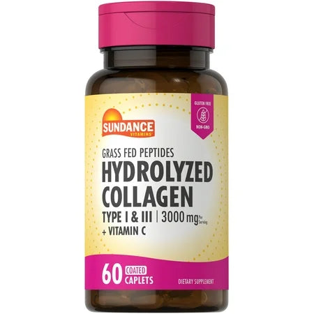 Sundance Hydrolyzed Collagen Coated Caplets, 1000 Mg, 60 Count