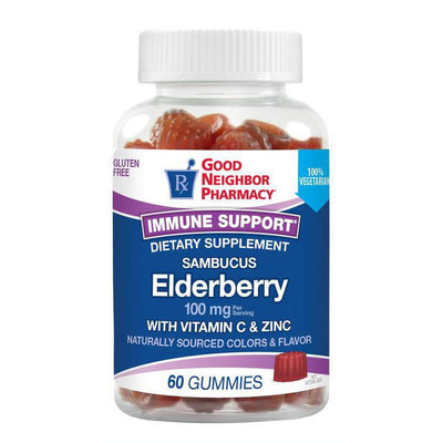 Silver Rod Pharmacy GNP Elderberry Gummies with Vitamin C & Zinc - 60 Count