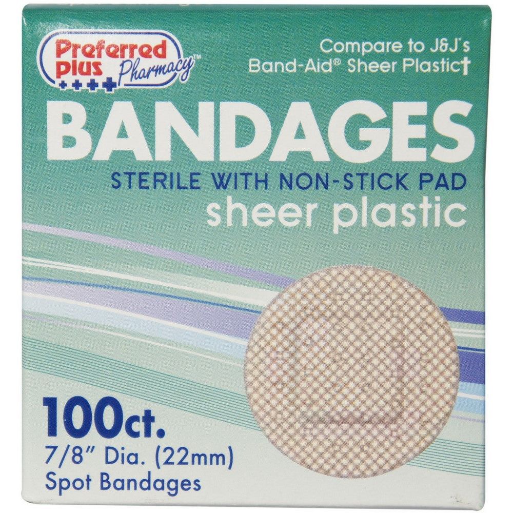 Bandages en plastique transparent stériles Preferred Plus Pharmacy