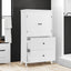 Bathroom Storage Cabinet, Cabinet with Two Doors and Drawers, Adjustable Shelf, MDF Board, White - Korvel