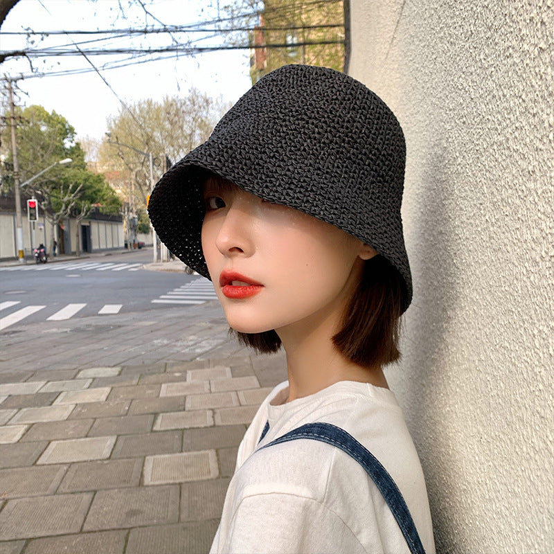 Women's Summer Thin Beach Sun-proof Straw Hat