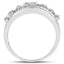 1.44 Carat Genuine Tanzanite & White Topaz Sterling Silver Ring