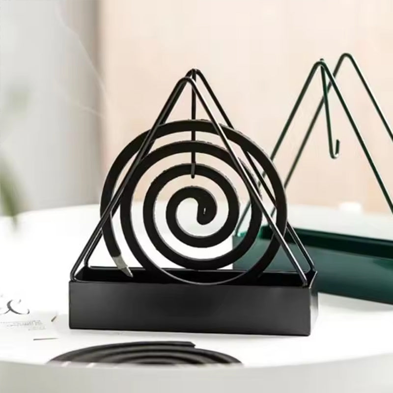Soporte para espirales de mosquitos de hierro de 3 patas - Diseño de sándalo elegante