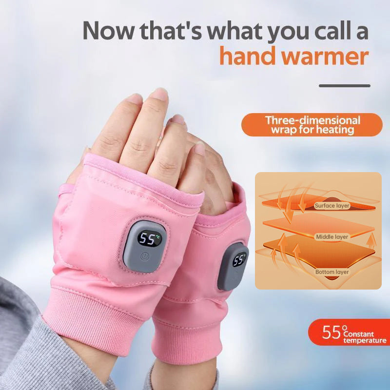 1 Pair of Rechargeable Winter Heated Gloves. USB-powered, great for outdoor activities like cycling, skiing, and motorcycling. - Korvel