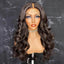 Ladies Wig Natural Buckle Wig Black Big Wave Chemical Fiber Front Lace Long Curly Hair High Temperature Silk Headgear - Korvel