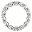 Bague Eternité en Diamant Lab Grown Taille Ronde en Or Blanc 14k