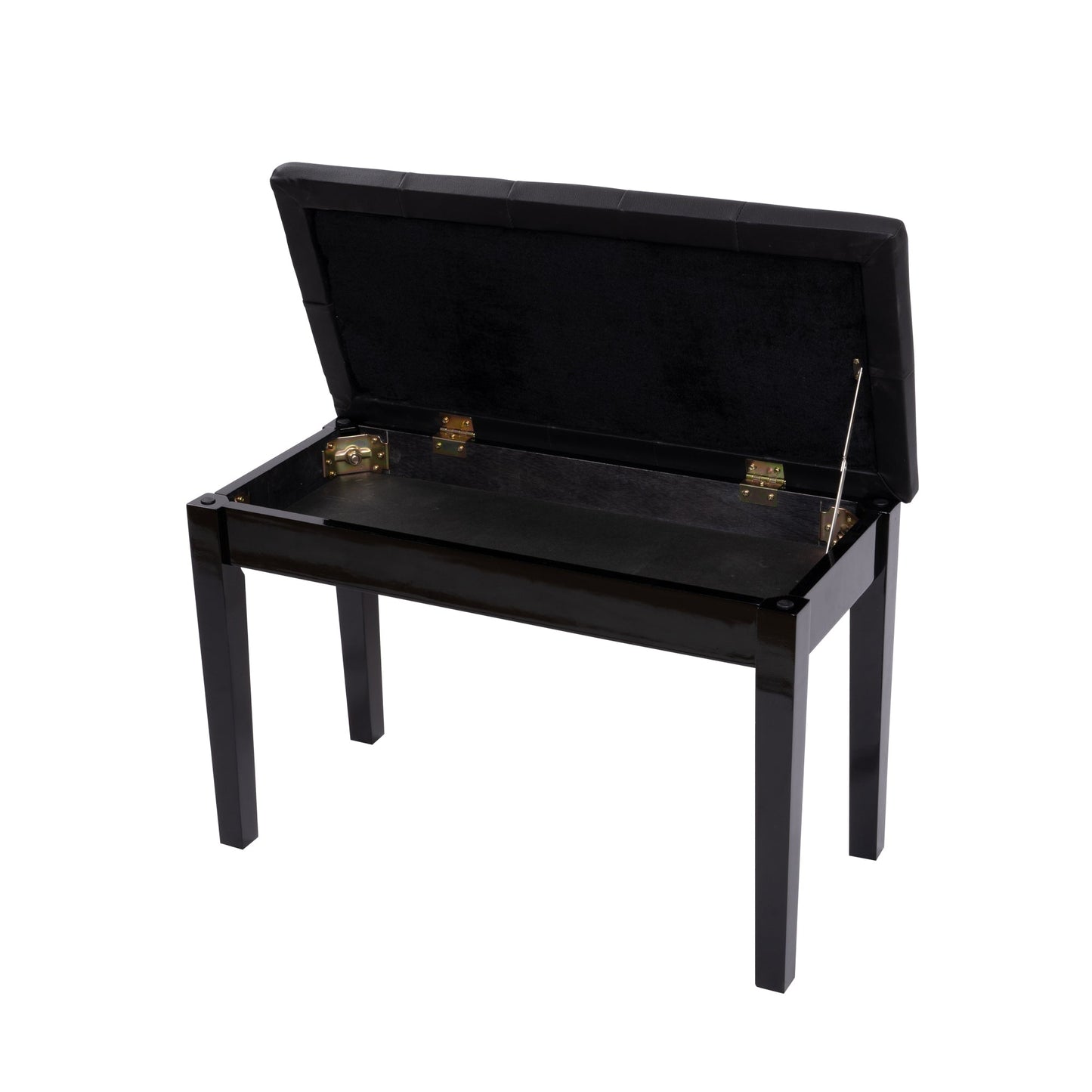 Elegant Piano Bench with Padded Cushion & Storage Compartment