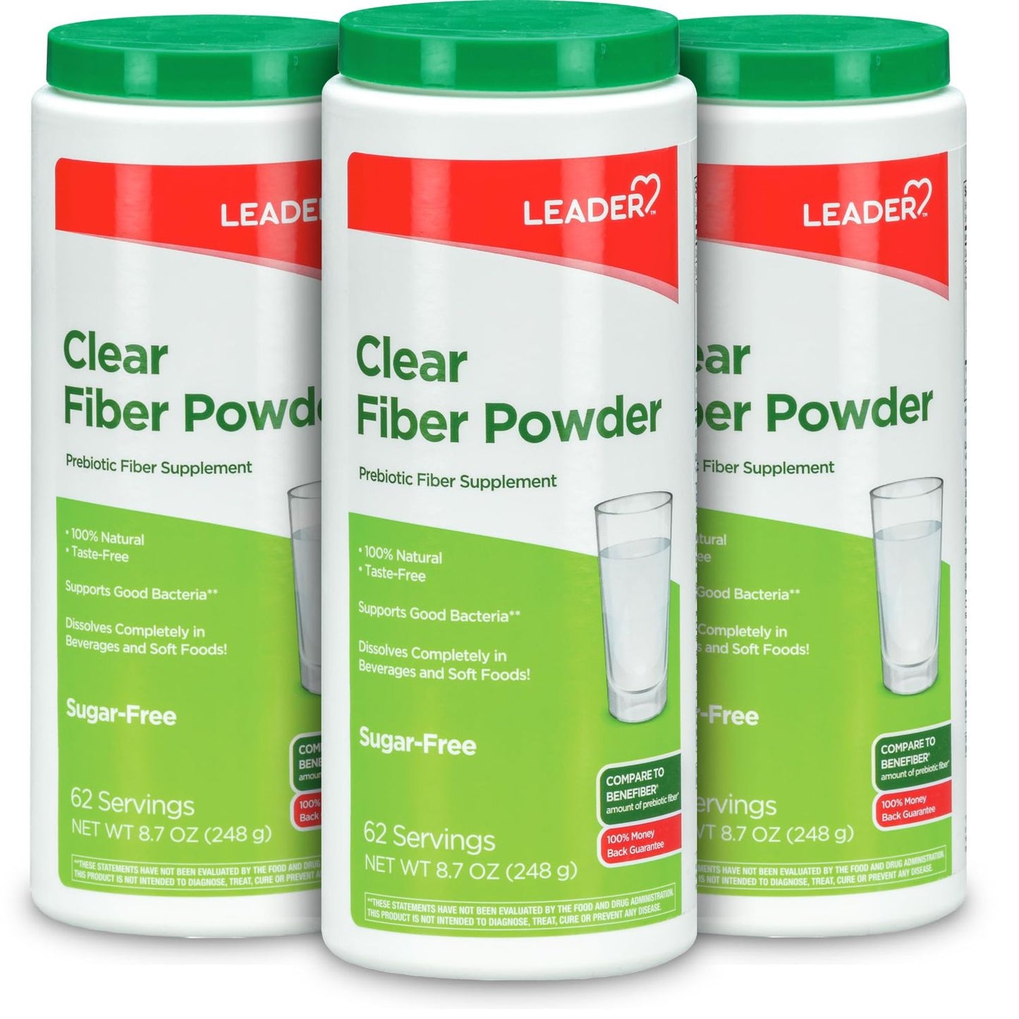 Leader™ Clear Fiber Powder – Soporte Digestivo Premium (8.7 oz)