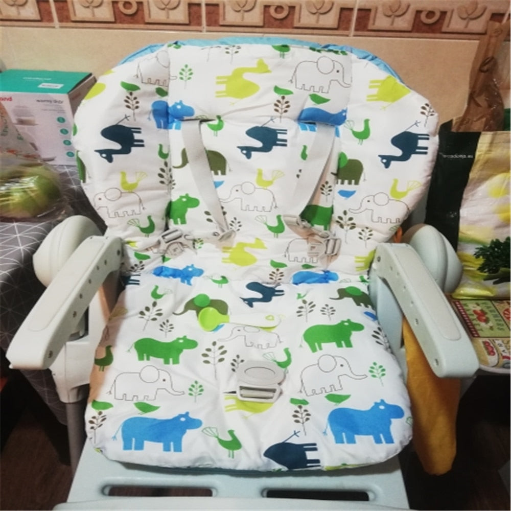 Baby Kids Highchair Cushion Pad Mat Booster Seats Cushion Pad Mat Feeding Chair Cushi on Pad Stroller Cushion Mat Cotton fabric - Korvel
