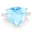 9.00 Carat Genuine Blue Topaz Sterling Silver Ring