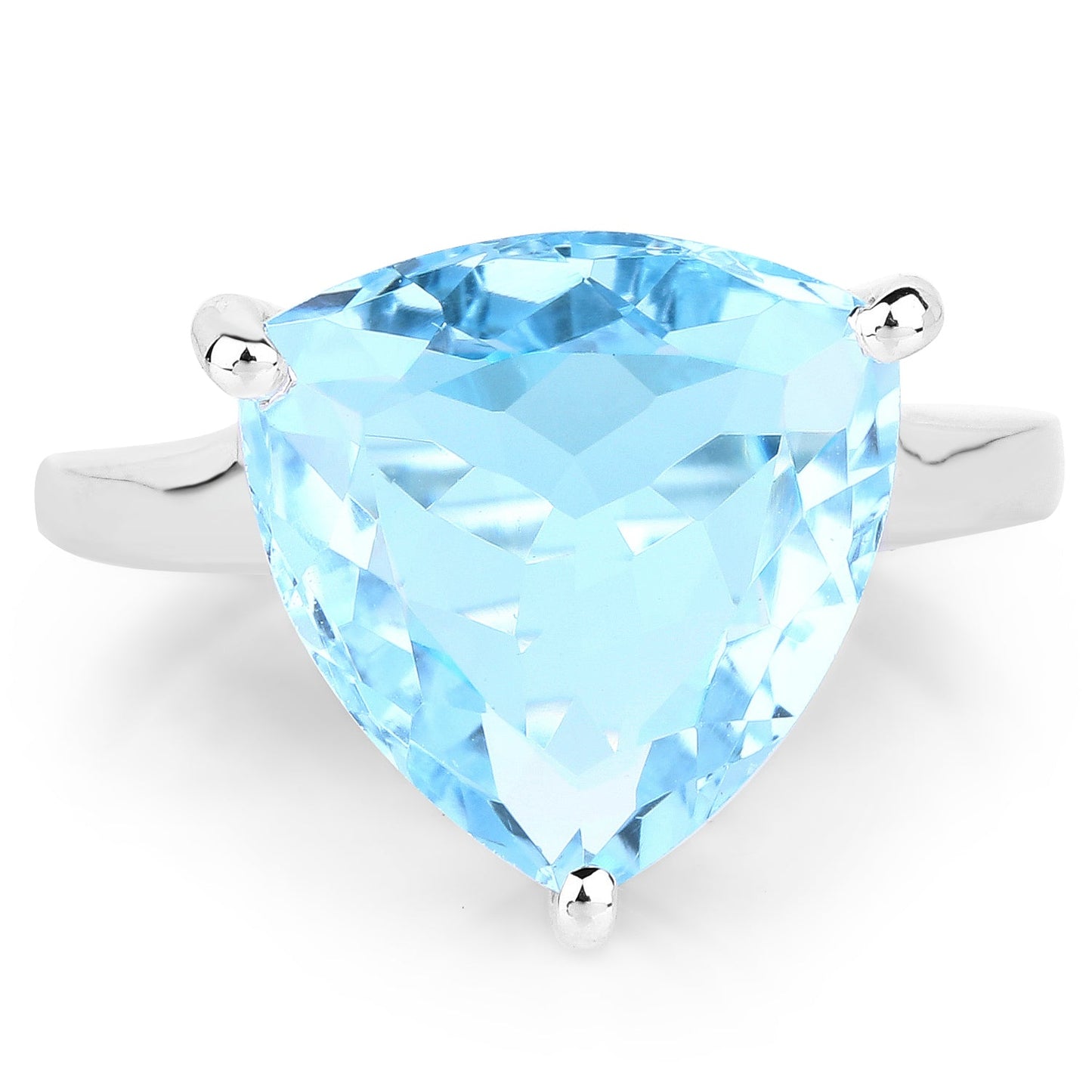 9.00 Carat Genuine Blue Topaz Sterling Silver Ring