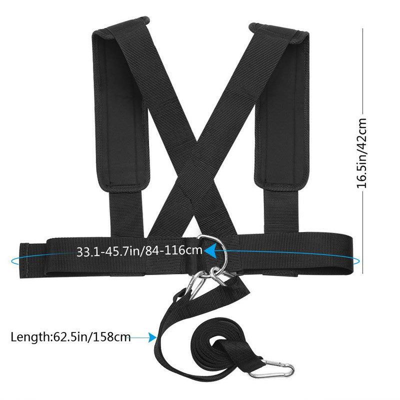 Running Exercise Workout Expander Fitness Band Resistance Bands Weight Bearing Shoulder Strap for Speed Training - Korvel