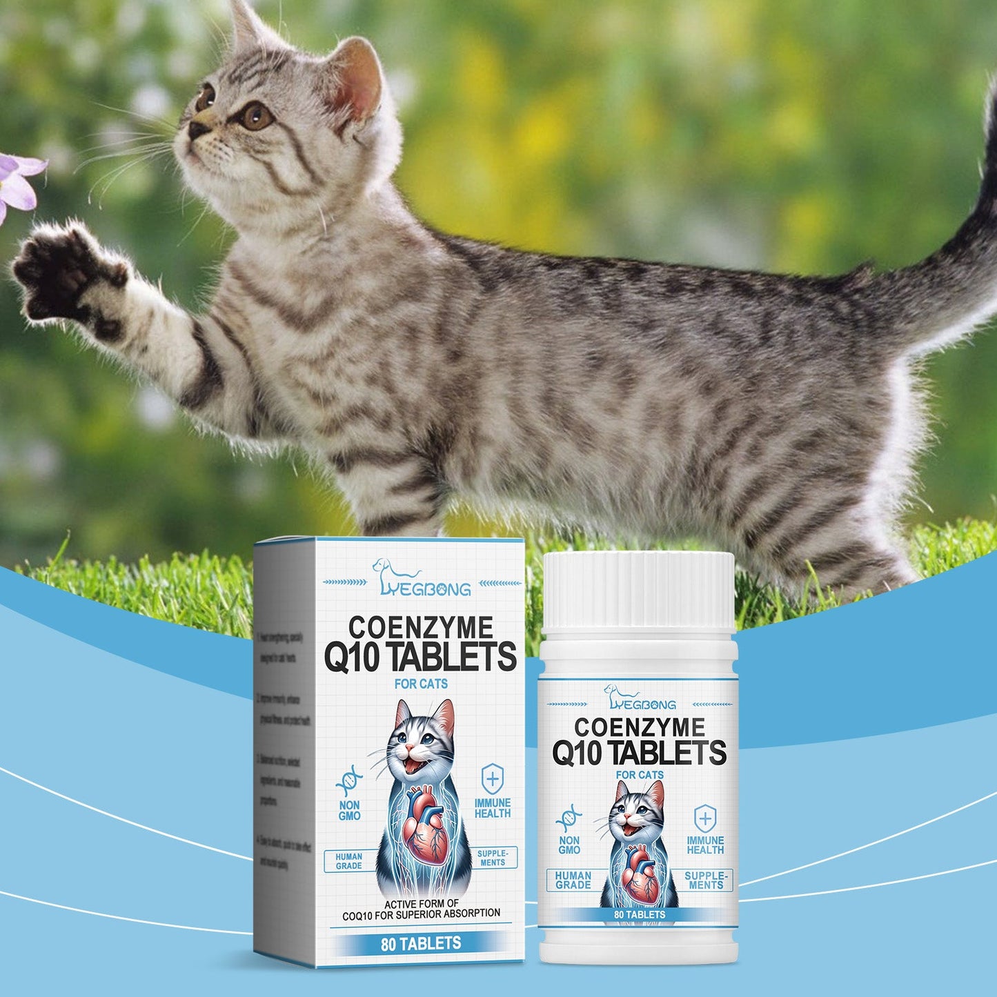 Cats Protect Health And Vitality With Coenzyme Tablets Coenzyme Q10 For Cats To Absorb Nutritional Supplements - Korvel