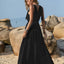 Elegant White V-Neck Tie Shoulder Maxi Dress