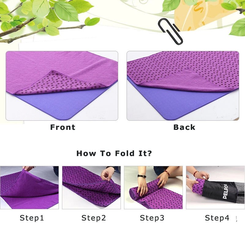 YOUGLE Non Slip Yoga Mat Cover Towel Blanket For Fitness Exercise Pilates Training - Korvel