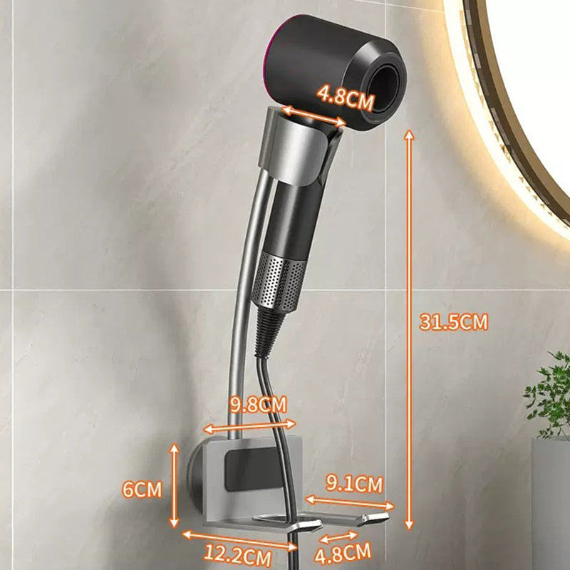 Soporte para Secador de Pelo Montado en la Pared - Sin Perforaciones Requeridas